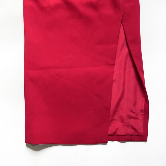 Self Portrait Crepe Bow Midi Dress Red Size UK 8 US 4 NEW NWT - Picture 5 of 14